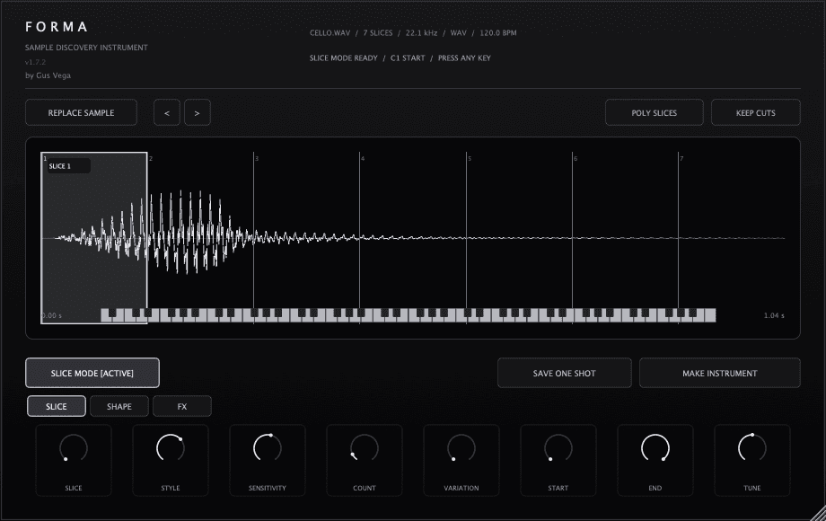 FORMA audio plug-in interface